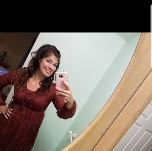 Mudd💲heer burgundy floral dress